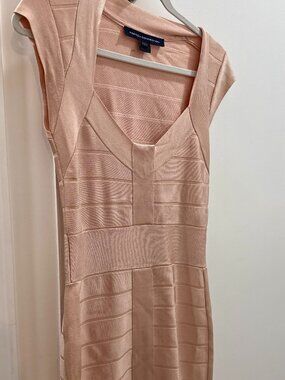 French connection body con pink dress, size 4